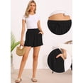 thumbnail image 2 of DARING DIVA Women's Wide Leg Drawstring Vacation Beach Pants X-Small Black, 2 of 6
