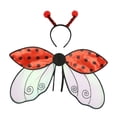 thumbnail image 4 of Disfraz infantil de alas con diadema, disfraz de animal para Halloween para actuaciones Rojo, 4 of 8