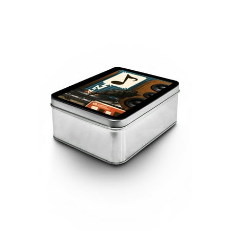 - Raven and Record Player - Lantern Press Artwork (Keepsake Tin)