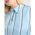 thumbnail image 4 of Scoop Women's Matte Satin Collared Mini Shirtdress with Long Sleeves, Sizes XS-XXL, 4 of 5