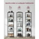 thumbnail image 5 of VASAGLE Estantería de Cristal de 6 Niveles, Librería, Expositor, Cristal Templado, Baño, Salón, Dormitorio, Oficina, Negro y Gris Pizarra, 5 of 5