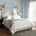 thumbnail image 6 of Baxton Studio Cassandra Modern and Contemporary Light Beige Fabric Upholstered King Size Bed, 6 of 8