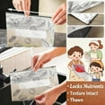 thumbnail image 3 of Reusable Aluminum Foil Sealable Storage Bags – Heat Resistant, Vacuum Zipper Pouches with Label and Stand-Up Bottom Design for Freezer,  30/50pcs Self-sealing Freezer Bags(50pcs,S), 3 of 7
