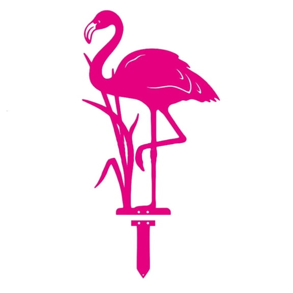 Tibvox Small Pink Flamingo Yard Ornaments Stakes Mini Lawn Flamingo Statue for Sidewalks Outdoor Garden Decoration Luau Party