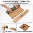 thumbnail image 3 of Promattoo 31.5" x 15.7" Waterproof Non-Slip PU Leather Desk Pad Protector with Storage Tray & Premium Gift Box, Desk Mat Blotter Writing Pad for Office, Home & Gaming,Olive Green, 3 of 10