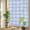 Blue, variant on Rose Pink Checks Window Privacy Film, Gingham Plaid Abstract Modern Minimalist Stained Glass Rainbow Film Decorative Window Clings, Static Cling Sun Blocking Stickers 17.7" x 39.3"
