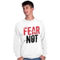 thumbnail image 5 of Fear Not Paint Splatter Christian Long Sleeve TShirt Men Women Brisco Brands S, 5 of 6
