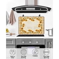 thumbnail image 4 of Large Induction Cooktop Protector Mat Summer Sunflowers Stove Top Covers for Electric Stove, Country Botanical Flowers Leaves Decorative Stove Burner Cover Mats, Glass Top Stove Cover, 4 of 7