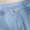 thumbnail image 7 of Holzkary Capri Jeans for Women Trendy Mid Rise Distressed Raw Hem Casual Summer Stretchy Denim Capris Pants Relaxed Fit Light blue XXL, 7 of 7