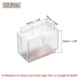 thumbnail image 2 of Chair Leg Floor Protectors, 12Pack 35mm(1.38") Rectangle & Felt Chair Leg Cover Caps (Clear White), 2 of 7