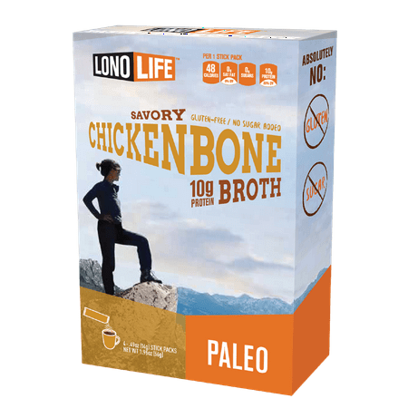 LonoLife Paleo Chicken Bone Broth - 4 Pack Stick