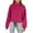 Hot Pink, variant on Womens Cowl Neck Sweatshirts Chic Drawstring Hem Pullover Long Sleeve Blouse Tops Fall Clothes