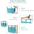 thumbnail image 6 of Bunk Bed Organizer, Bedside Storage Caddy Bed Storage Pocket Bedside Organizer Hanging Bunk Organizer for Camp Dorm Room Hospital Bed Rail and More (Light Blue), 6 of 7