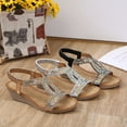 thumbnail image 6 of Women's Summer Sandals Casual Bohemia Gladiator Wedge Shoes Comfortable Ankle Strap Outdoor Platform Sandals, 6 of 8