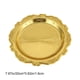 thumbnail image 3 of Bandeja de metal dorado con relieve | Recipiente decorativo para postres, aperitivos y joyas | Organizador de mesita de noche | Decoración del hogar de 7,87 pulgadas, 3 of 6