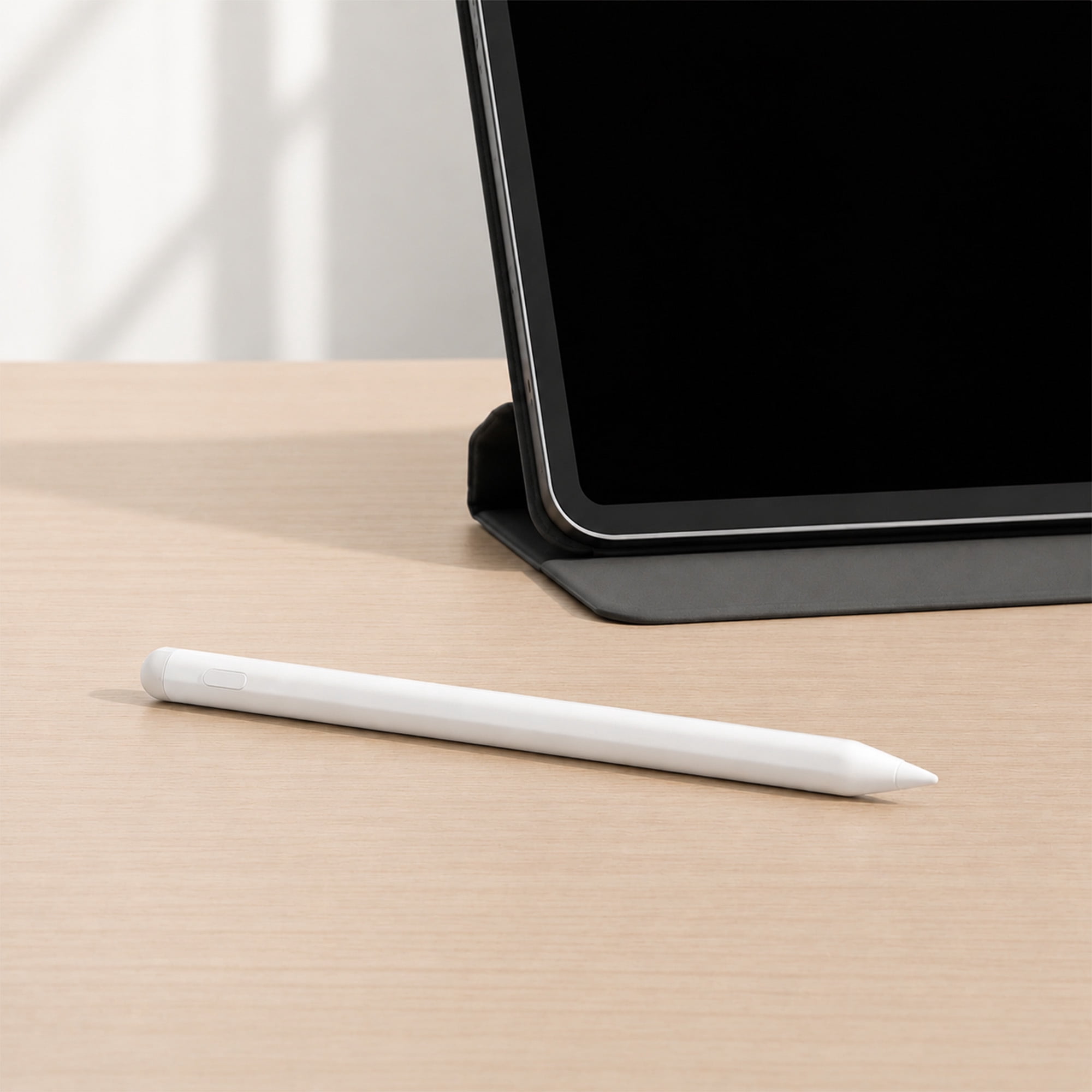 onn Magnetic Stylus Pro Pen with Magnetic Charge, White