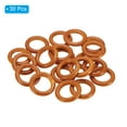 thumbnail image 3 of Uxcell 35mm Natural Wooden Rings, 30 Pack Wood Ring Round Linking Rings Wood Loop Circle for Craft, Brown, 3 of 8