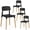 Black, variant on Giantex Set of 4 Modern Dining Side Chairs, Armless Kitchen Chairs w/Spacious Seating, Black
