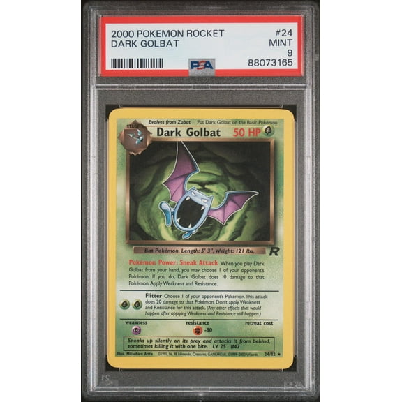 2000 Pokemon #24/82 Dark Golbat Rocket PSA 9