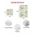 thumbnail image 7 of Teal Red Coastal Kitchen Dish Towels for Drying Dishes Set of 2, Summer Beach Nautical Sea Turtle Coral Starfish Waffle Weave Microfiber Hand Tea Bathroom Towels Quick Dry & Absorbent Towel 12x12, 7 of 7