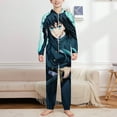 thumbnail image 2 of Demon Slayer Muichiro Tokito Kids Hooded Jumpsuit Union Suit Onesie One Piece Blanket for Boys Girls, 2 of 7