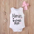thumbnail image 2 of Odeerbi Baby Girl Clothes Baby Romper Children's Summer Vest Letter Pattern One-piece + Headband Suit, 2 of 8