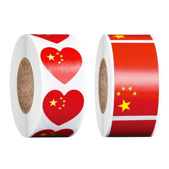 Easy to Peel Off Sticker Assorted Color 6 Rolls 1.4x1x0.04In