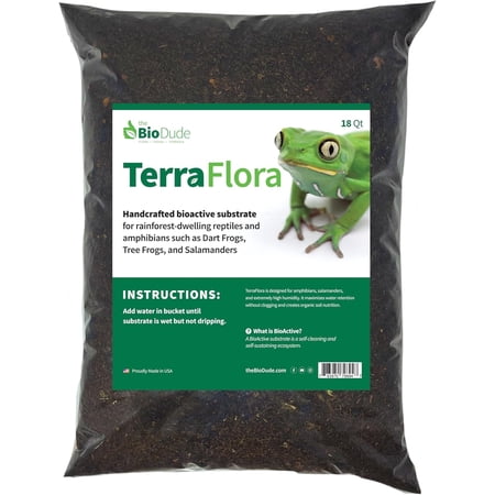 The Bio Dude Terra Flora Bioactive Terrarium Substrate for Tropical Reptiles & Amphibians, 18 Qt