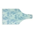 thumbnail image 2 of Rose Cutting Board, Faint Faded Floral Dreamy Branch Plant Fashion Pastel Spring Seasonal Design, Decorative Tempered Glass Cutting and Serving Board, Wine Bottle Shape, Soft Blue White, by Ambesonne, 2 of 5