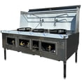 thumbnail image 4 of 69 in. 3 Jet Burner Wok Range, NSF Restaurant Wok Range with Water Fall, 16+13+16 in Burner Natural Gas, 4 of 21