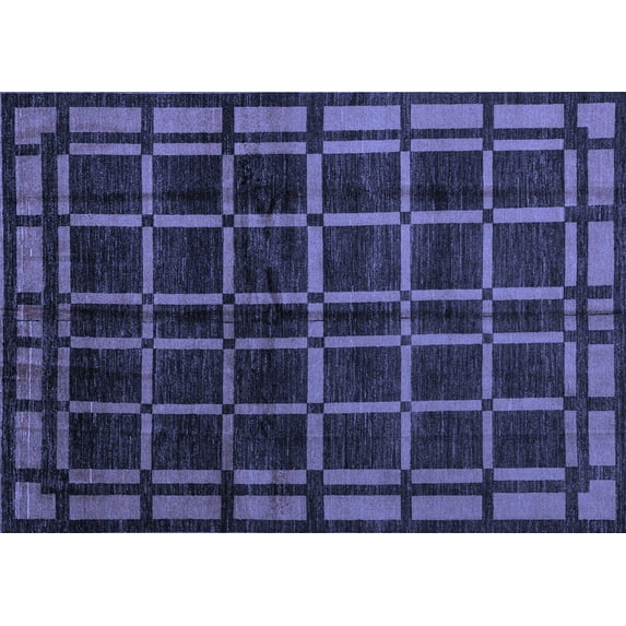 Ahgly Company Indoor Rectangle Oriental Blue Modern Area Rugs, 2' x 5'