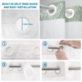 thumbnail image 5 of No Hook Shower Curtain, Sage Green Butterfly Botanical Shower Curtains for Bathroom with See Through Top Window, Summer Plants Line Art Waterproof & Washable Bath Curtain Stall 48"x72", 5 of 9