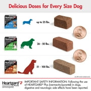 Heartgard Plus Chew for Dogs, 51-100 lbs, (Brown Box)