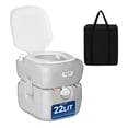 thumbnail image 1 of Inodoro Portátil de 22 Litros SereneLife, Toilette a Prueba de Fugas con Tanque Desmontable, Sistema de Descarga, Indicador de Nivel, Bolsa de Transporte y Pulverizador para Camping, 1 of 7