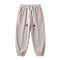 thumbnail image 6 of JIA JIA SHUANG Kids Corduroy Pants Fall Winter Drawstring Elastic Waist Trousers Casual Plain Loose Fit Cinch Bottoms Pants(Gray,9-10 Years), 6 of 6