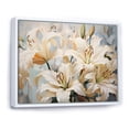 thumbnail image 2 of Designart "Whispers Of Pure Lily Beauty In Beige And Yellow III" Lilies Floater Framed Wall Art Living Room, 2 of 5