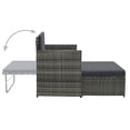 thumbnail image 3 of vidaXL 2 Piece Garden Lounge Set with Cushions Poly Rattan Grey, 3 of 5