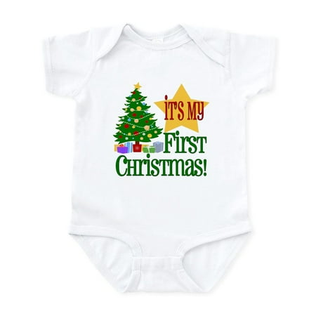 

CafePress - Baby s First Christmas Onesie Infant Bodysuit - Baby Light Bodysuit Size Newborn - 24 Months