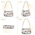 thumbnail image 7 of FORMRS Womens Shoulder Bag with Chain Strap Clutch Purse Cute Tote Handbag, Cartoon Orange Houses, 7 of 7