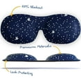 thumbnail image 3 of SMUG 100% Blackout Deep Sleep Mask, Adult, Contoured 3D Lash Protector, Blue Night Sky, 3 Pack, 3 of 6