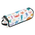 thumbnail image 2 of Hair Tool Organizer Bag with Heat Resistant Mat Removable Travel Storage Case for Hot Air Brushes Curling Irons Playful Sea Animals Pattern, 2 of 8