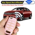 thumbnail image 6 of Key Fob Cover Compatible with Kia Optima Sorento Sportage Rio Soul Forte Carens Picanto TPU Keyless Entry Keychain Case Holder Protector,Pink-Gold, 6 of 6