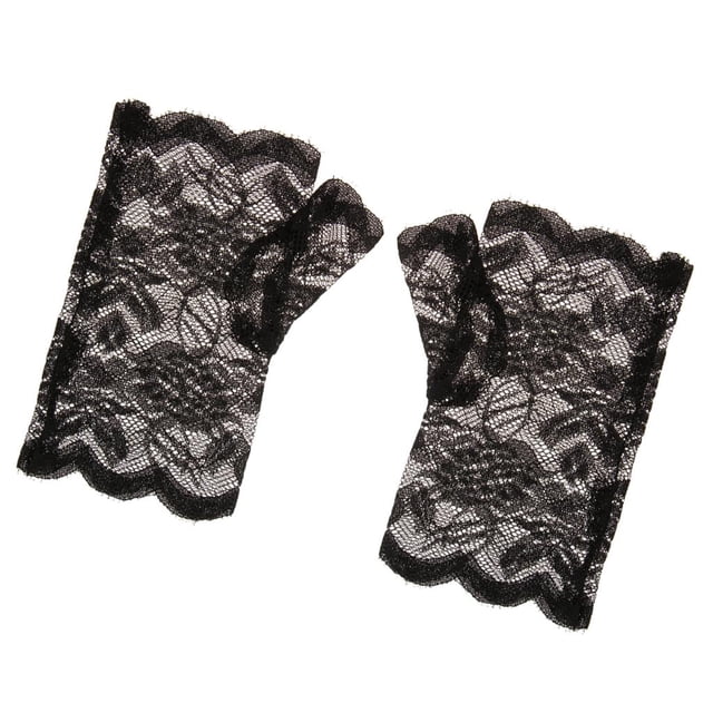 Guantes nupciales de encaje Yotijar Para boda negro