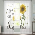 thumbnail image 5 of Sunflower Bee White Screens Voile Tulle Sheer Curtains for Bedroom Living Room Kitchen r Chiffon Windows Curtain, 5 of 7