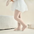 thumbnail image 3 of KyCheLot Girls' Knitted Leggings Solid Color Full Length Ribbed Pantyhose Socks Fashion Breathable Dancewear, 3 of 5
