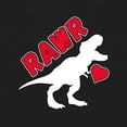 thumbnail image 3 of Wild Bobby Rawr Cute T-Rex Dinosaur Valentine's Day Red Heart T Rex Dino Dinosaurs Baby Clothes 1st Valentines Day Toddler Crew Graphic T-Shirt, 3 of 6