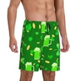 thumbnail image 2 of Naloa St Patrick's Day2 Men's Short Pajama Pants, Lounge Comfort Shorts with Elasticized Waistband and Side Pockets - 4X-Large, 2 of 9