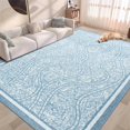 thumbnail image 2 of FULIE Abstract 5'x8'Rugs for Living Room Soft Area Rugs Boho Carpet,Blue, 2 of 7