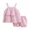ZF6-Pink, variant on Toddler Baby Girls Summer Outfits Kids Girls Patchwork Cotton Sleeveless Tops Shorts Set Clothes For 3-4 Years