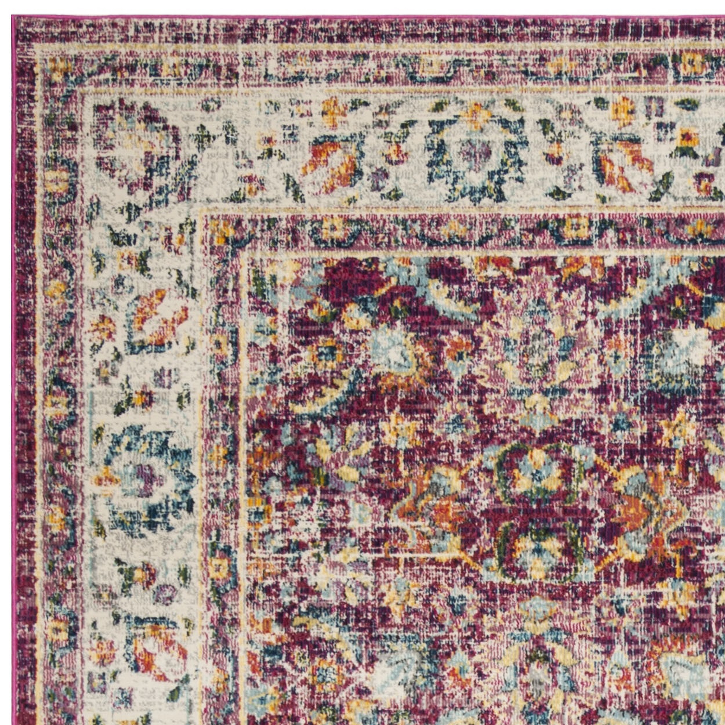 SAFAVIEH Merlot Pinwheel Floral Area Rug, Red/Multi, 9' x 12'